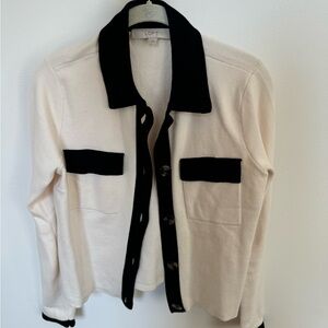 LOFT Cream and Black Blazer